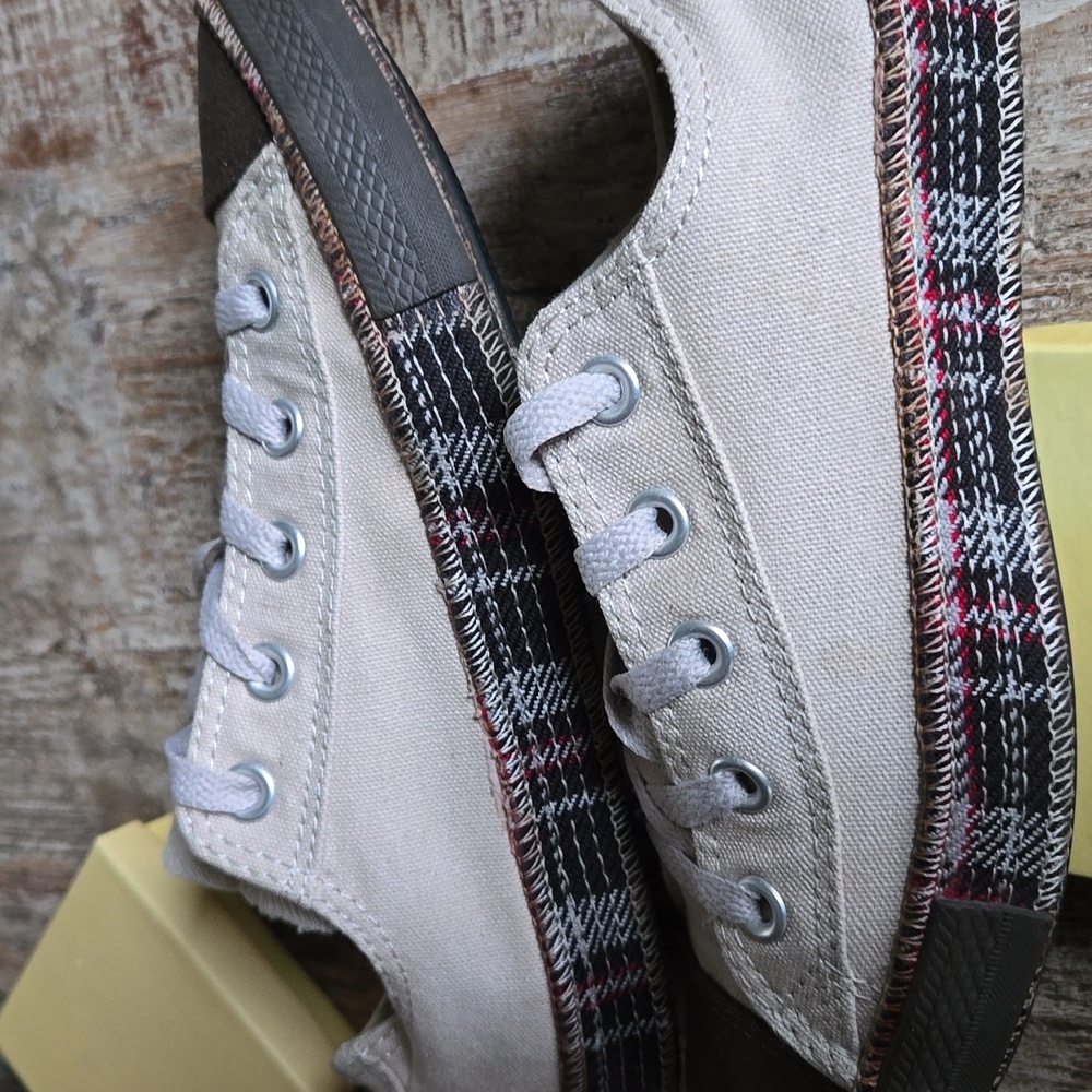 CONVERSE ALL STAR Beige Canvas with Tweed wrap. WMN 6           (BIN 006)